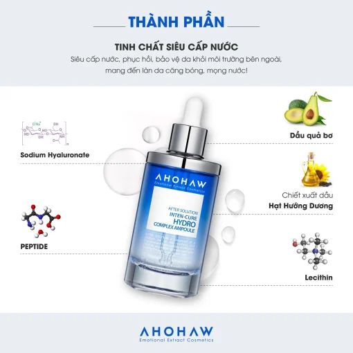 Inten Cure Hydro Complex Ampoule - Tinh Chất Cấp Ẩm Chuyên Sâu - 50ml/150ml - Hình ảnh 4