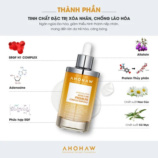 Inten Cure Premium Complex Ampoule - Tinh Chất Chống Lão Hóa & Cải Thiện Nếp Nhăn - 50ml/150ml - Hình ảnh 2