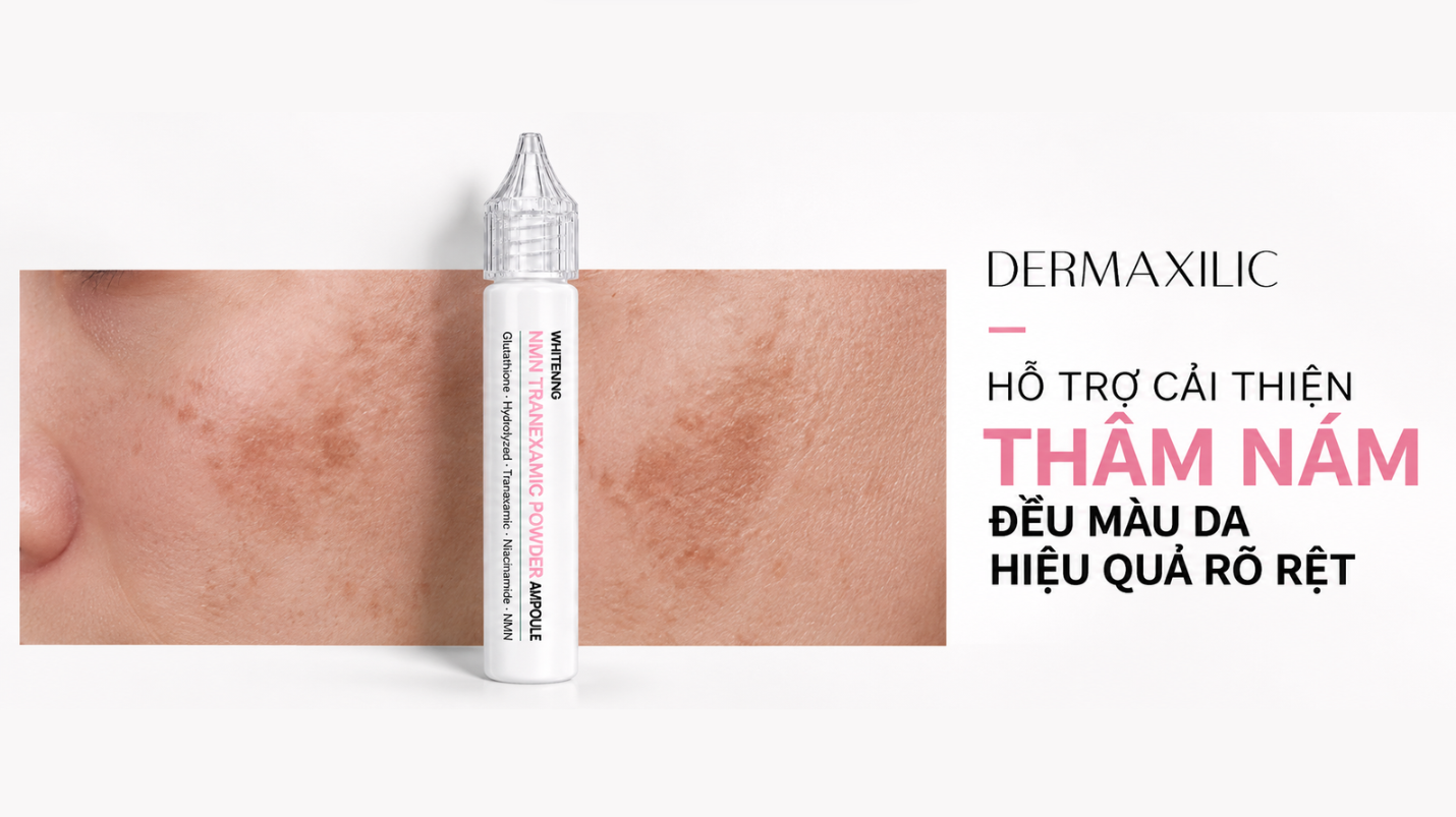 Bột Trắng Da NMN Dermaxilic: Bí Quyết Trẻ Hóa & Mờ Nám Từ Công Nghệ Bọc Vi Nang